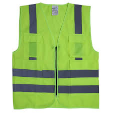 Vaultex Reflective Vest, 4 Pockets with Zipper